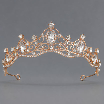 Elegant Crystal Crown Tiara Headband for Women