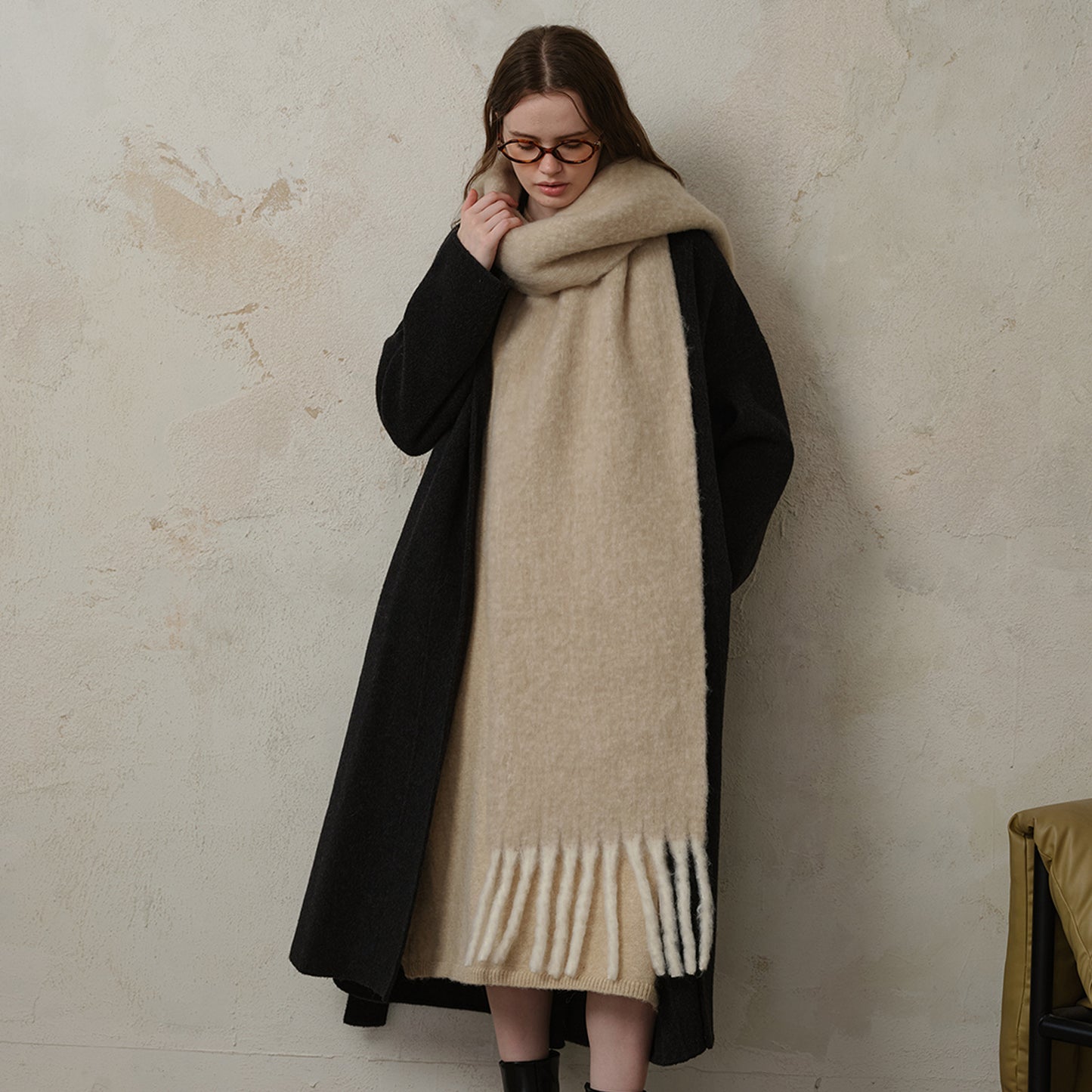 Premium Soft Wool Scarf for Women - Stylish Solid Colors