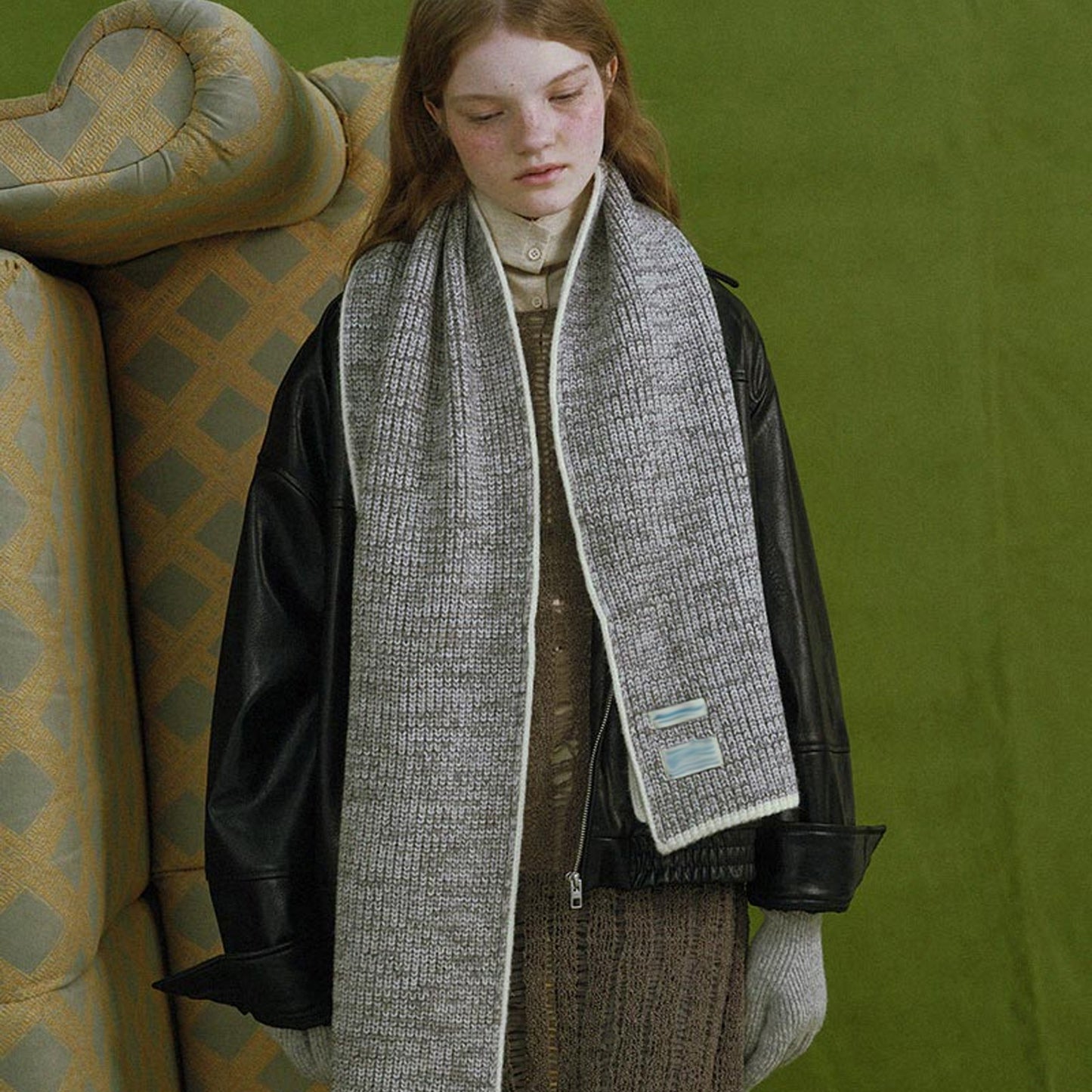 Wool Blend Knitted Scarf for Women Chic Versatile Winter Accessory