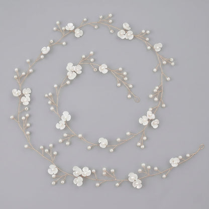 Exquisite Pearl and Crystal Flower Headpiece for Bridal Photoshoots