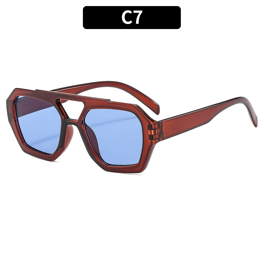 Trendy Square Pilot Sunglasses UV400 Protection