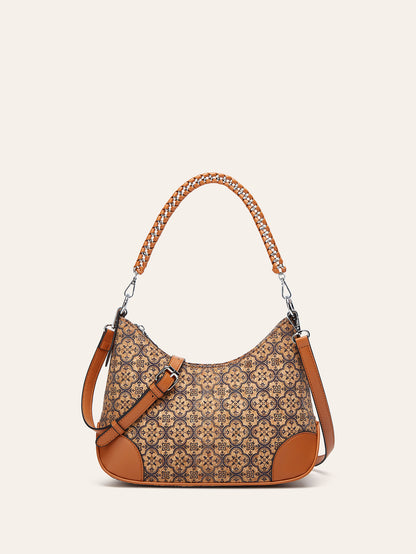 Trendy Ethnic-Inspired Cork Shoulder Bag