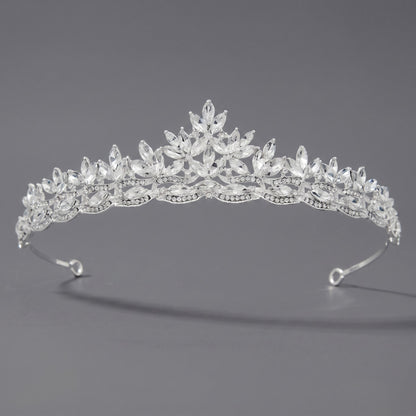 Luxury Rhinestone Princess Crown Headpiece for Birthdays and Weddings