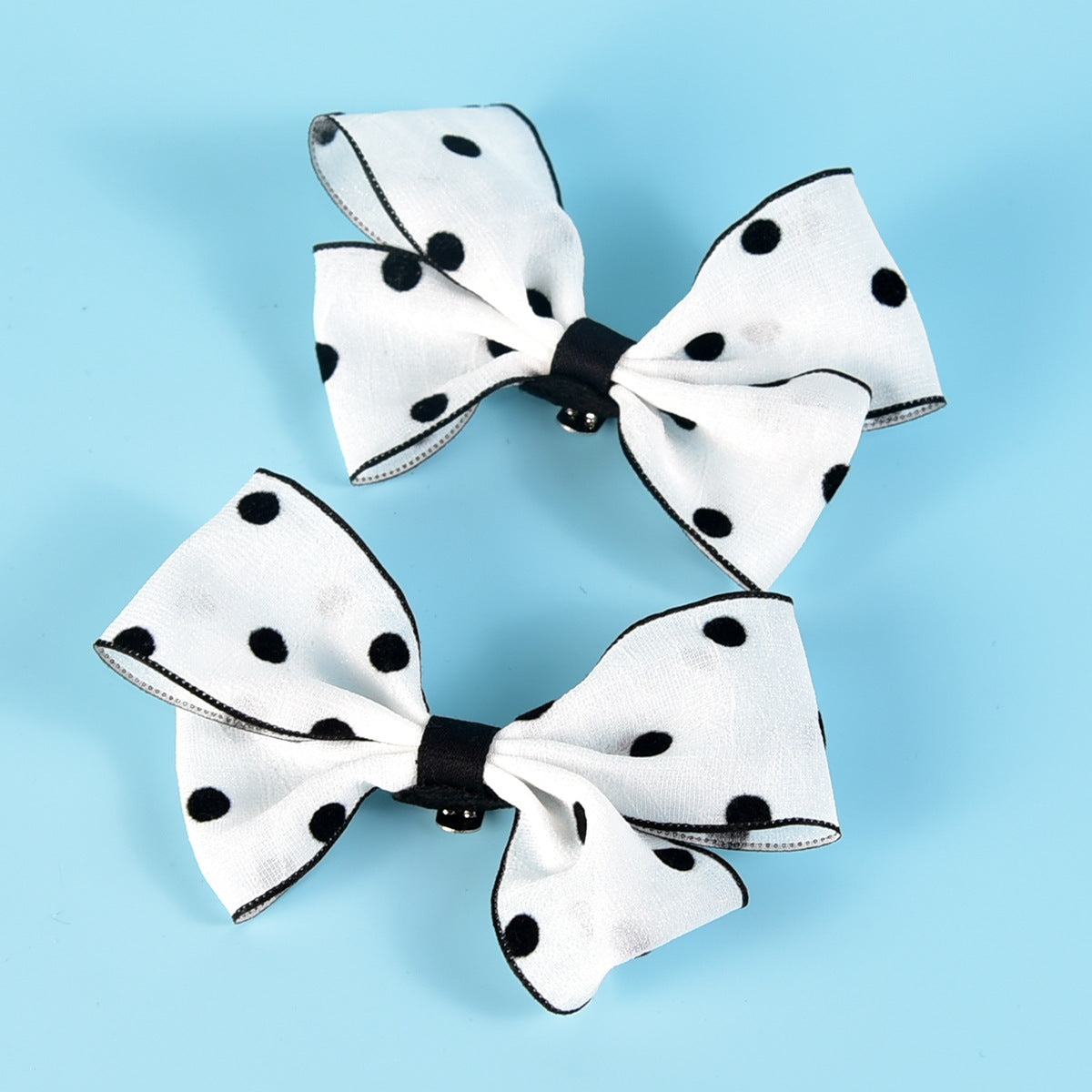 Polka Dot Bow Shoe Clips Elegant Wedding Accessories