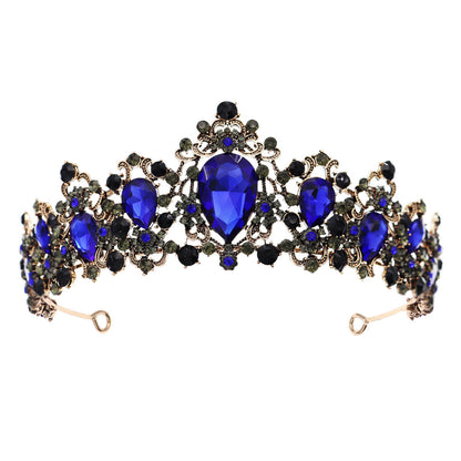 Baroque Vintage Bride Crystal Crown Hair Accessory for Weddings and Parties