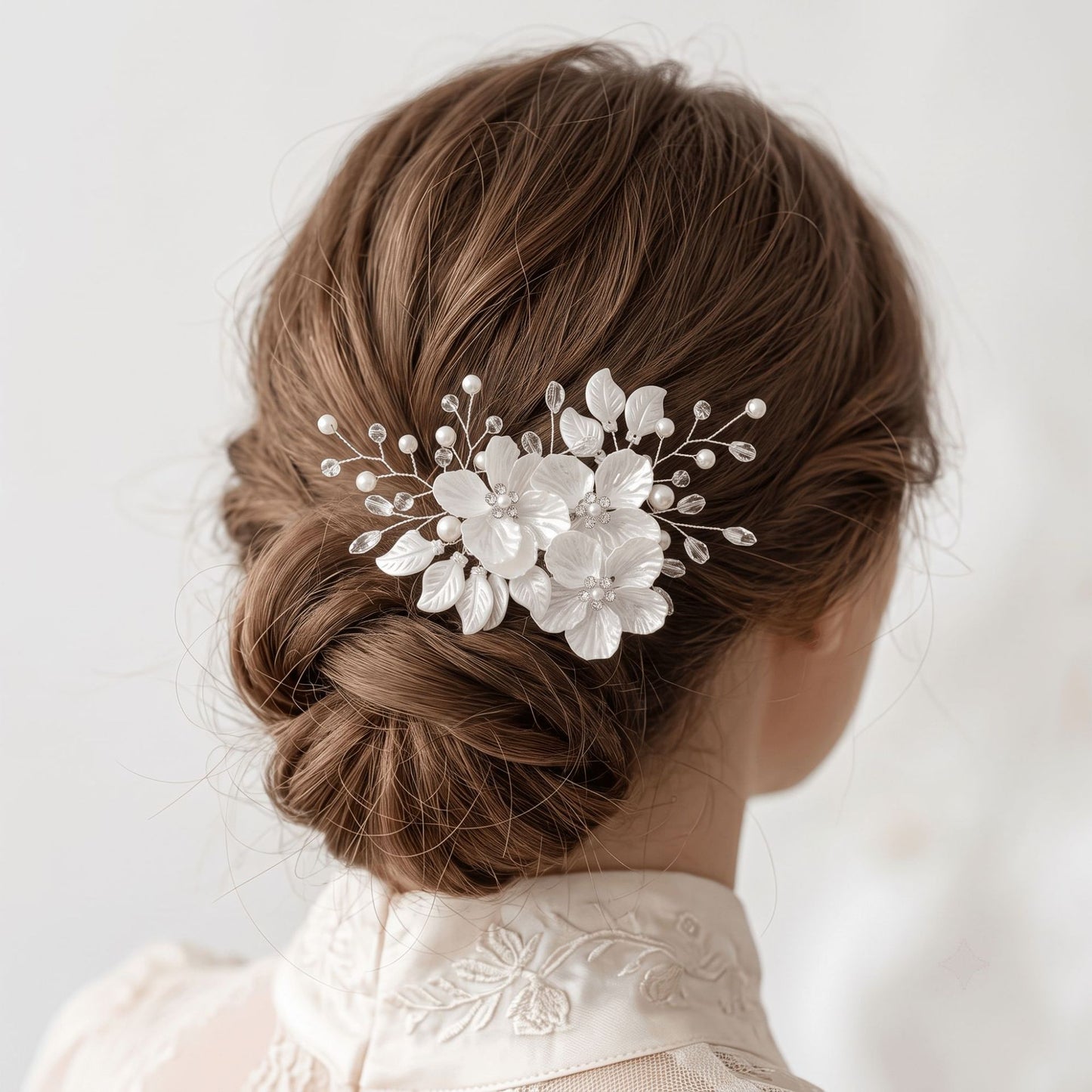 Elegant Acrylic Flower Hairpin for Traditional Hanfu Style