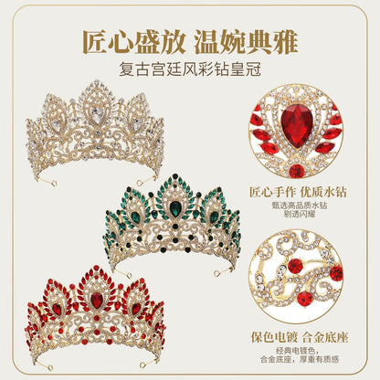 Luxury Bride Crown with Rhinestones for Weddings and Pageants