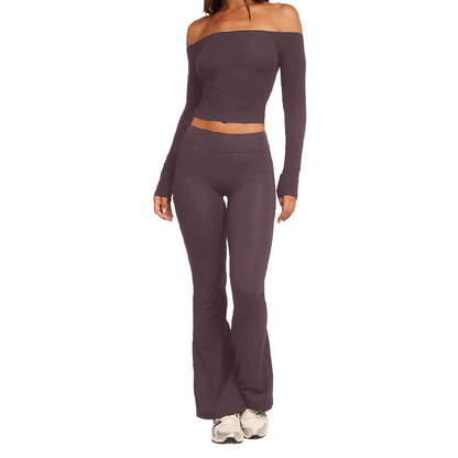 Long Sleeve Yoga Top With U-Neck Design & Open Back for Women