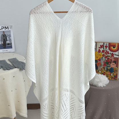Trendy Ethnic Embroidered Fringe Cardigan Shawl