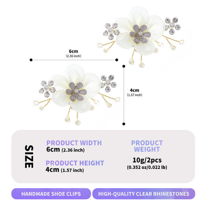 Versatile DIY Shoe Buckles Flower Embellishments For All Footwear