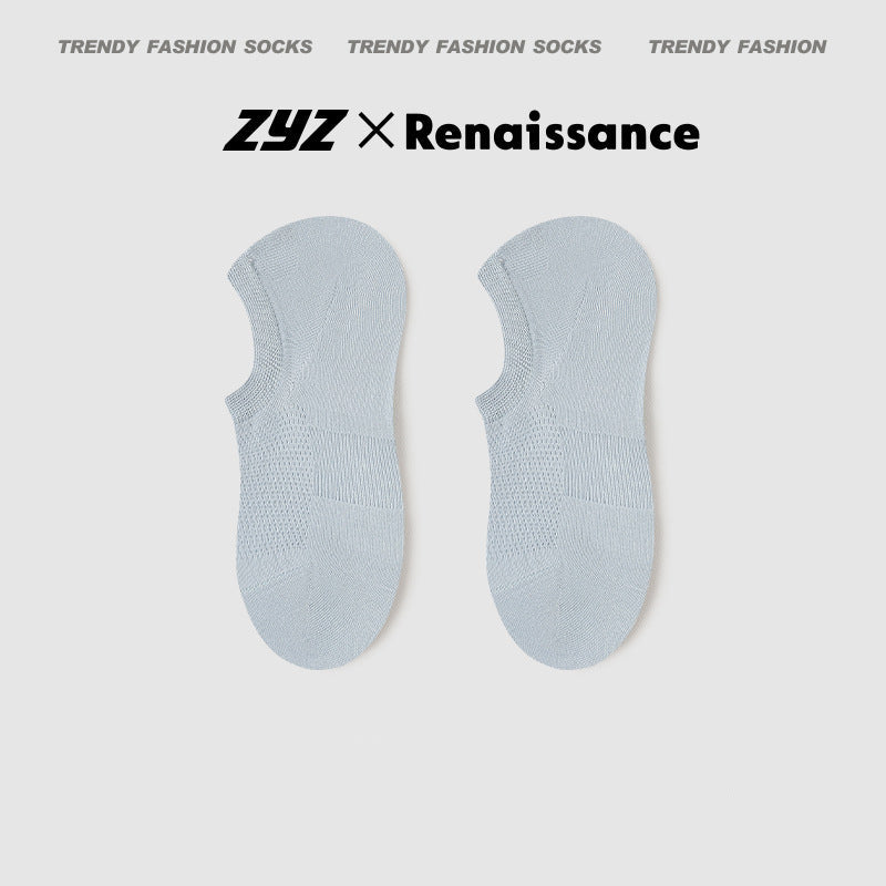 Socks Renaissance Style Mesh Cotton Antibacterial No Show