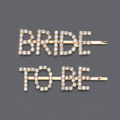 Trendy Lettered Hair Clips Set - Elegant Minimalist Design
