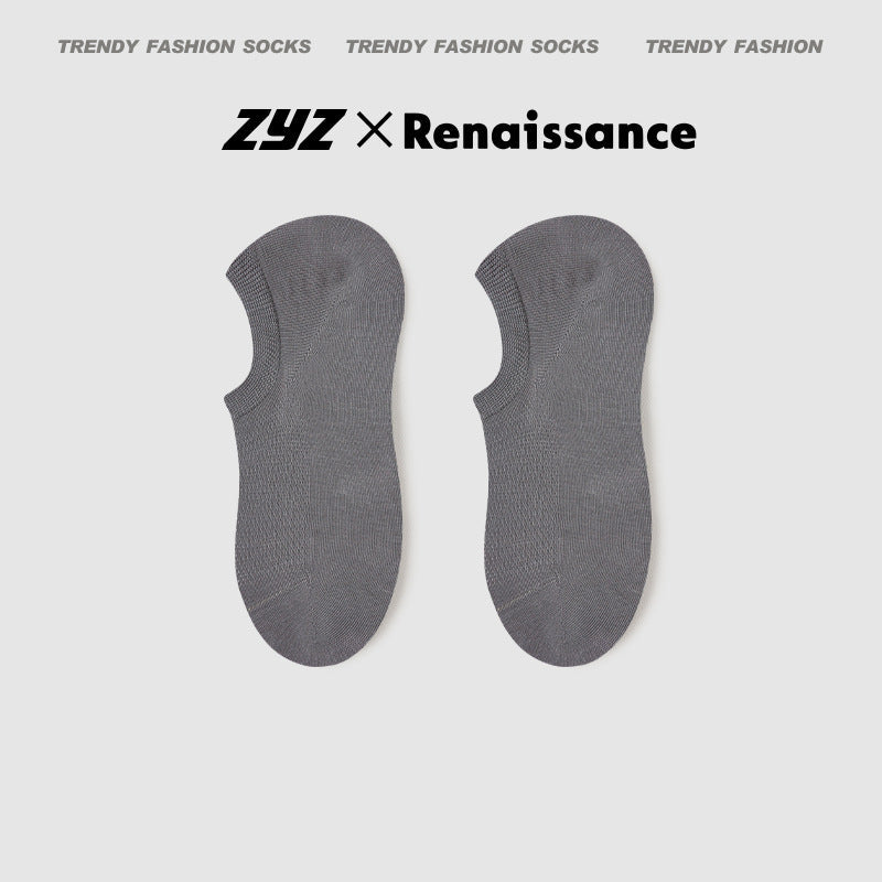 Men's No Show Mesh Cotton Socks Moisture Wicking