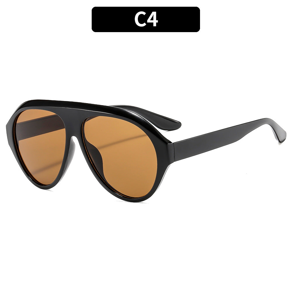 Retro Oversized Pilot Sunglasses Stylish UV400 Protection