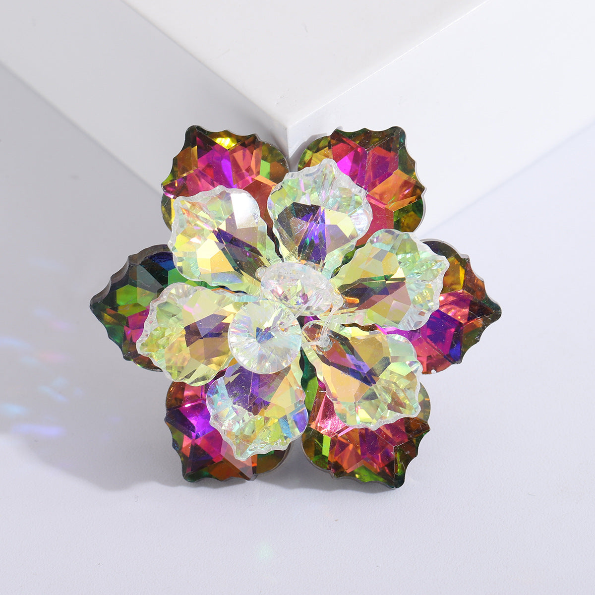 Luxury Crystal Flower Brooches Stylish Women's Floral Pins