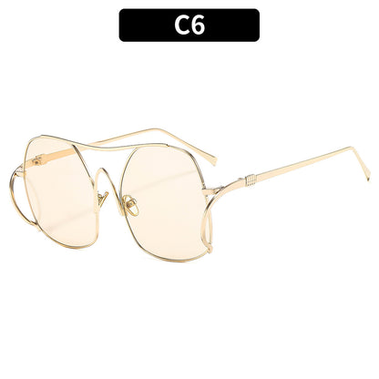 Trendy Fashion Metal Frame Sunglasses for Men and Women