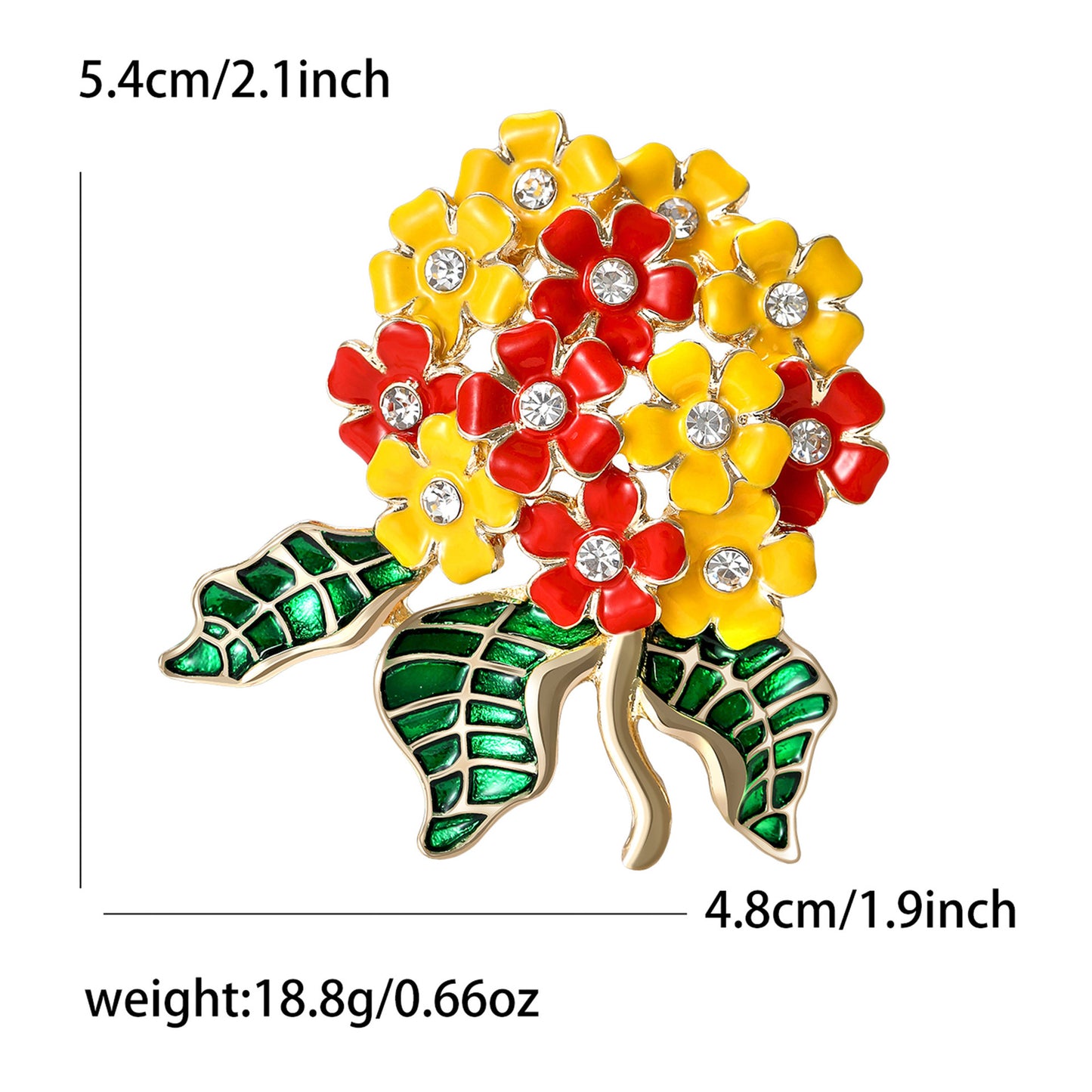 Floral Brooch Pin for Women | Alloy Plant Series Accessories