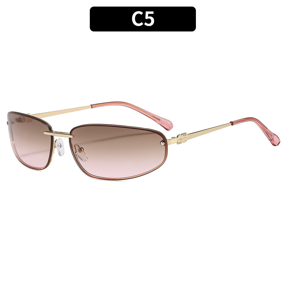 Trendy Y2K Retro Sunglasses with Metal Frame