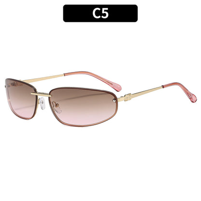 Trendy Y2K Retro Sunglasses with Metal Frame