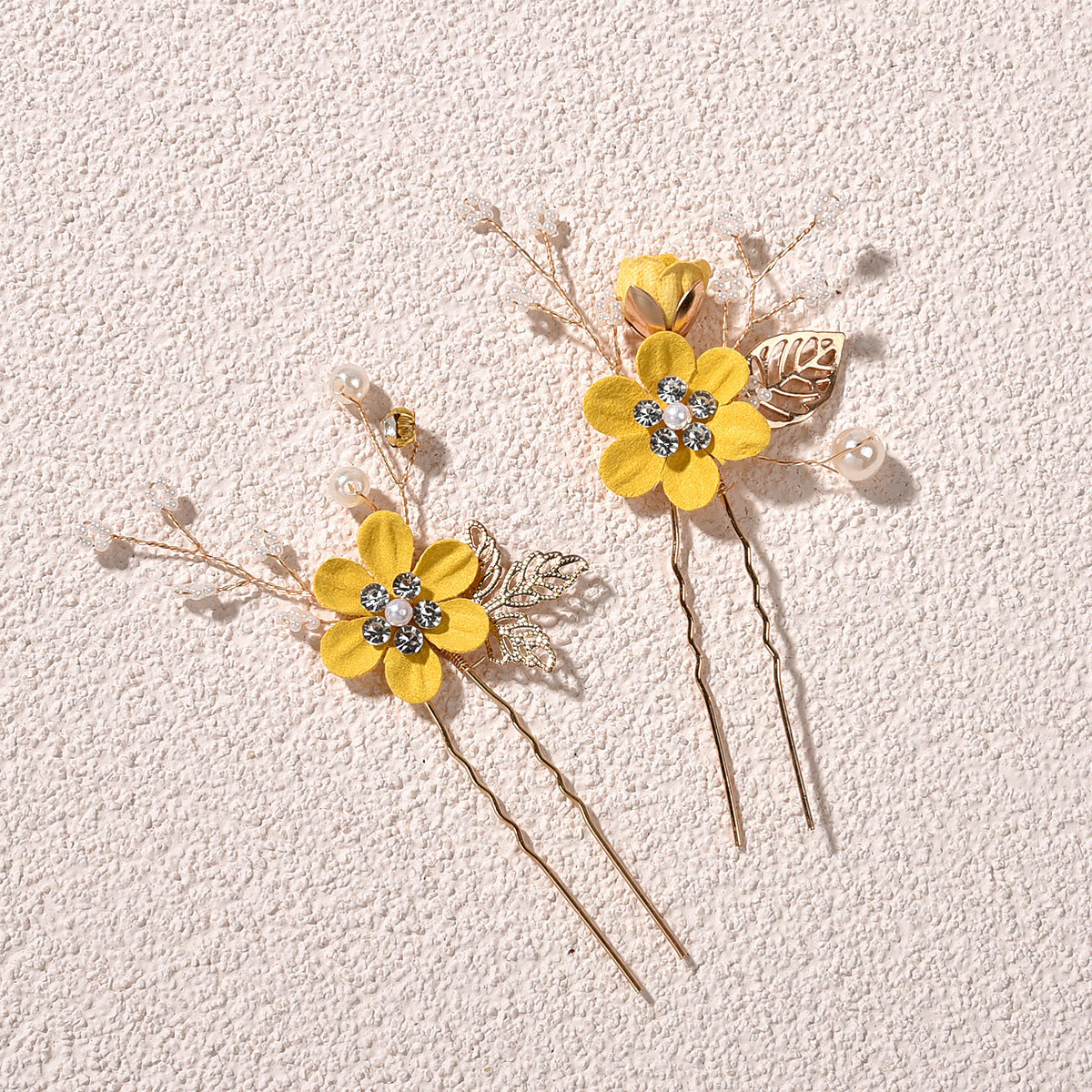 Bridal Blue Flower Hairpin Forest Inspired Wedding Hairpiece