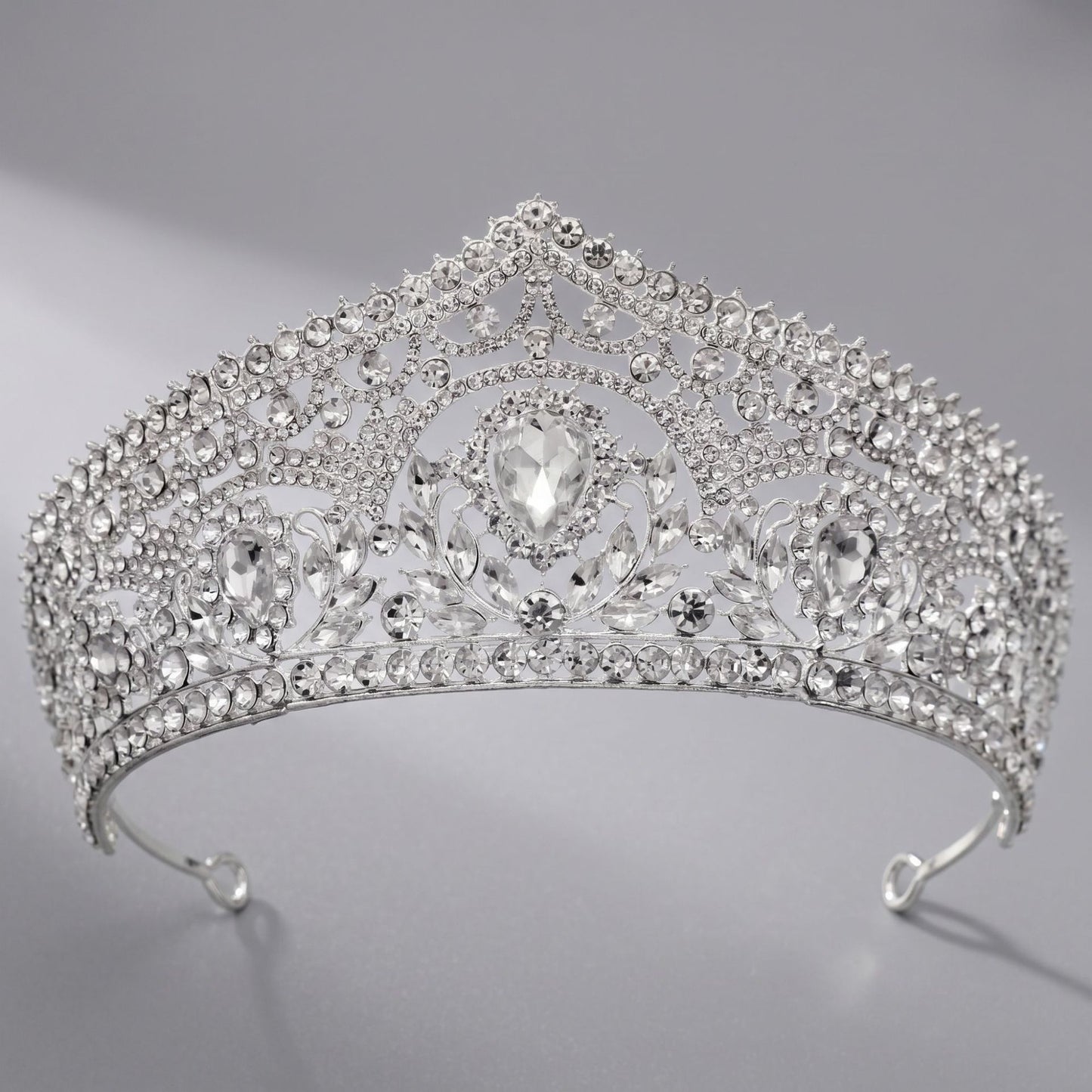 Luxury Rhinestone Crown Headpiece for Bridal and Party