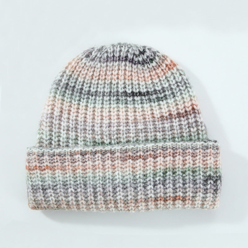 Wool Blend Knitted Beanie for Women, Casual, Warm, Ear Protection
