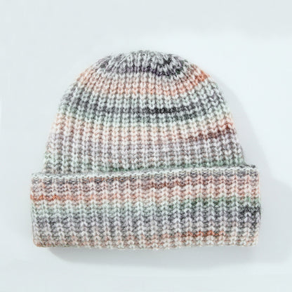 Wool Blend Knitted Beanie for Women, Casual, Warm, Ear Protection