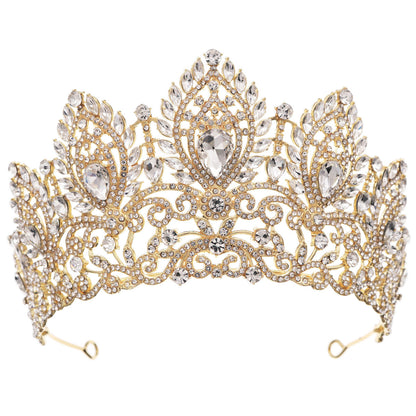 Luxury Bride Crown with Rhinestones for Weddings and Pageants