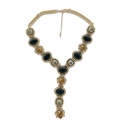 Necklace Geometric Resin Gem Pendant Everyday Casual