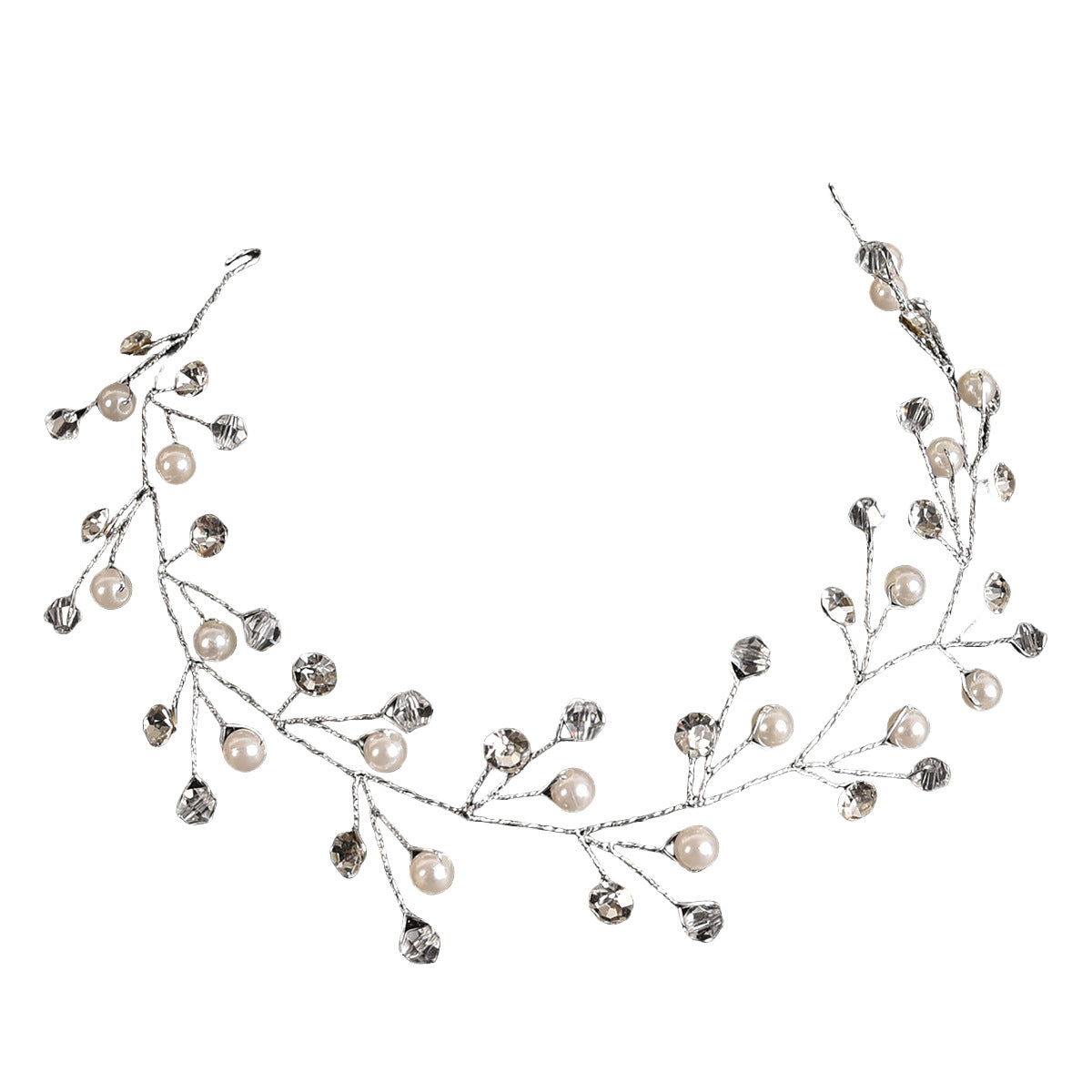 Pearl and Rhinestone Handmade Wedding Hairband