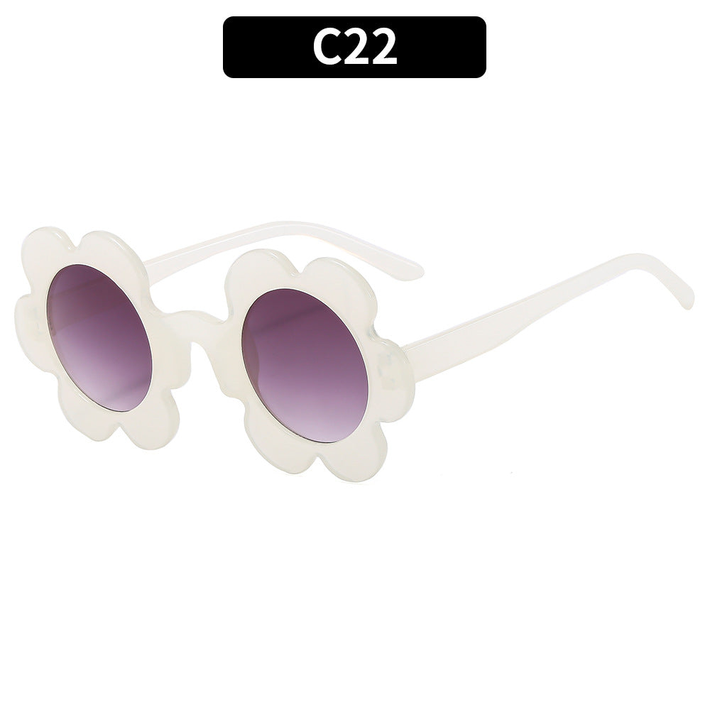Trendy Floral Sunglasses Stylish Heart-Shaped UV400 Protection