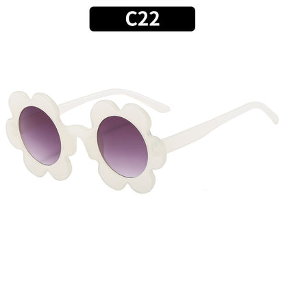 Trendy Floral Sunglasses Stylish Heart-Shaped UV400 Protection