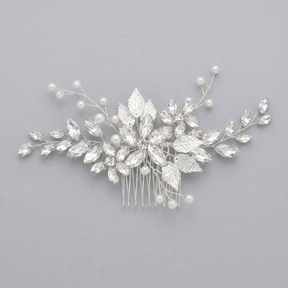 Exquisite Pearl and Crystal Flower Headpiece for Bridal Photoshoots