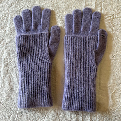 Women's Removable Touchscreen Wool-Blend Fingerless Gloves