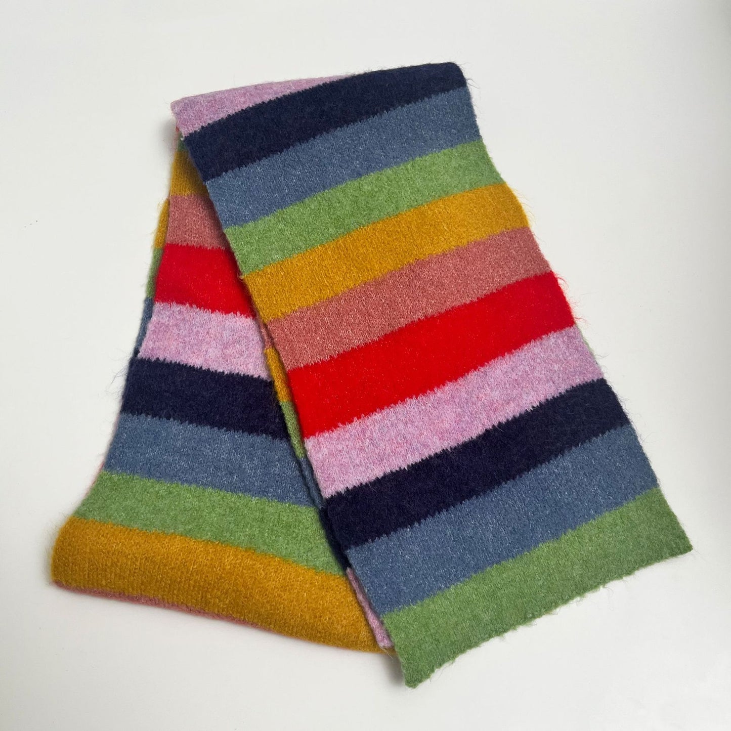 Knitted Color Block Striped Scarf for Women - Cozy Casual Design