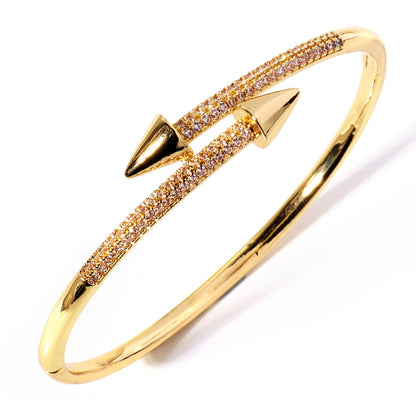 Stylish Open Cuff Bracelets with Zirconia for Weddings and Parties