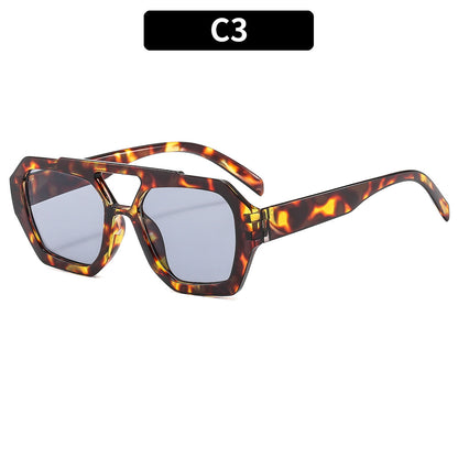 Trendy Square Pilot Sunglasses UV400 Protection