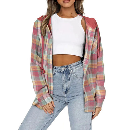Hooded Casual Sweatshirt with Button Details