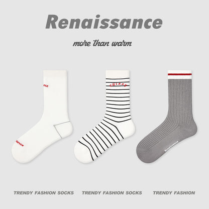 Socks Renaissance Animal Cartoon Combed Cotton Casual