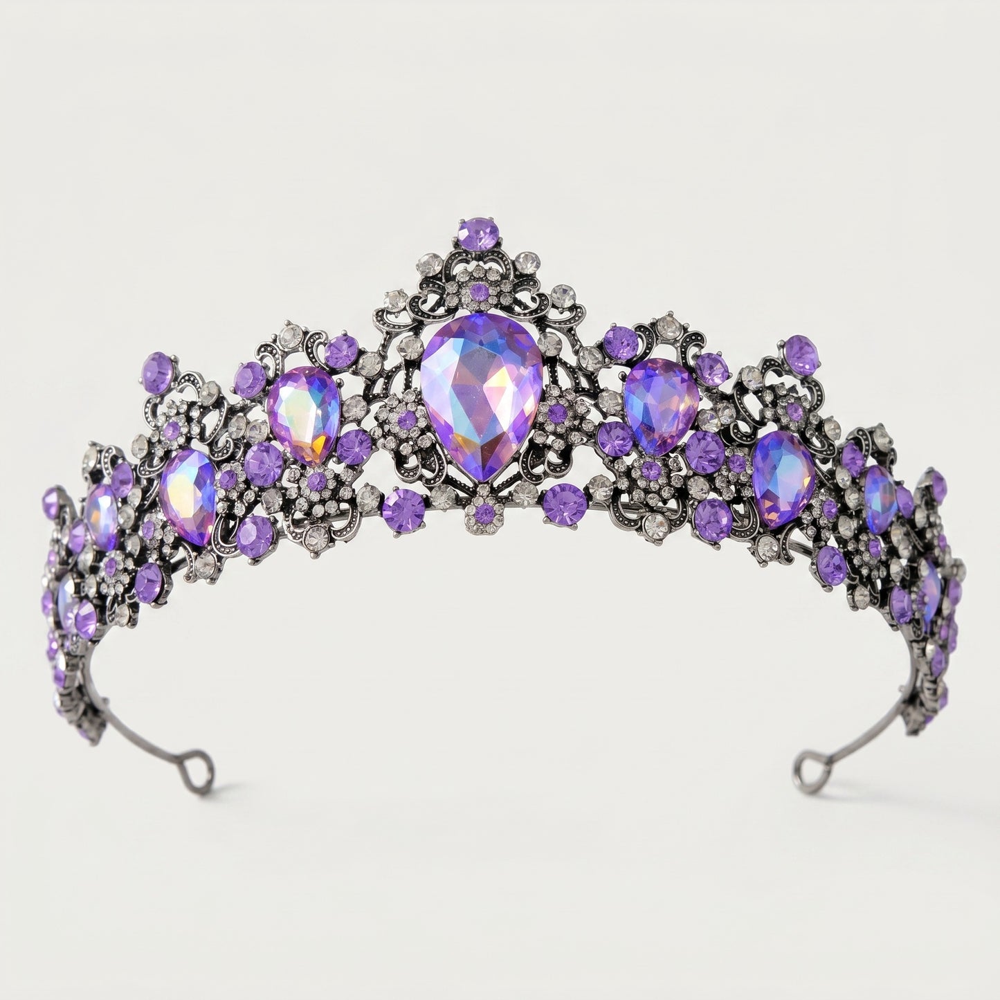 Baroque Vintage Bride Crystal Crown Hair Accessory for Weddings and Parties