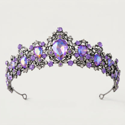 Baroque Vintage Bride Crystal Crown Hair Accessory for Weddings and Parties