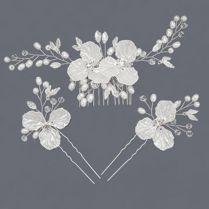 Elegant Acrylic Flower Hair Accessories Set for Women