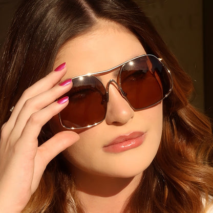 Trendy Fashion Metal Frame Sunglasses for Men and Women