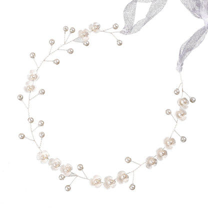 Handmade Pearl Floral Soft Bridal Headband