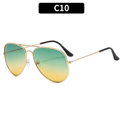 Retro Metal Frame Sunglasses with UV400 Protection