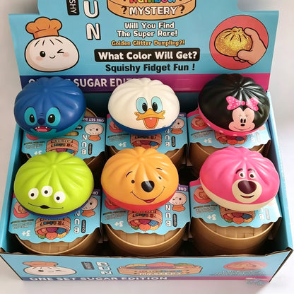 Dumpling Squishy Toy Smiley TPR Stress Relief