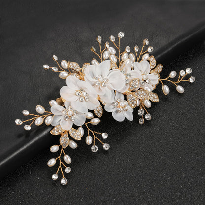 Floral Pearl Hair Clips Stage Performance Girls Hair Accessory