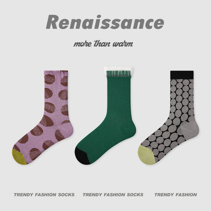 Socks Diamond Mesh Cotton Moisture Wicking Casual