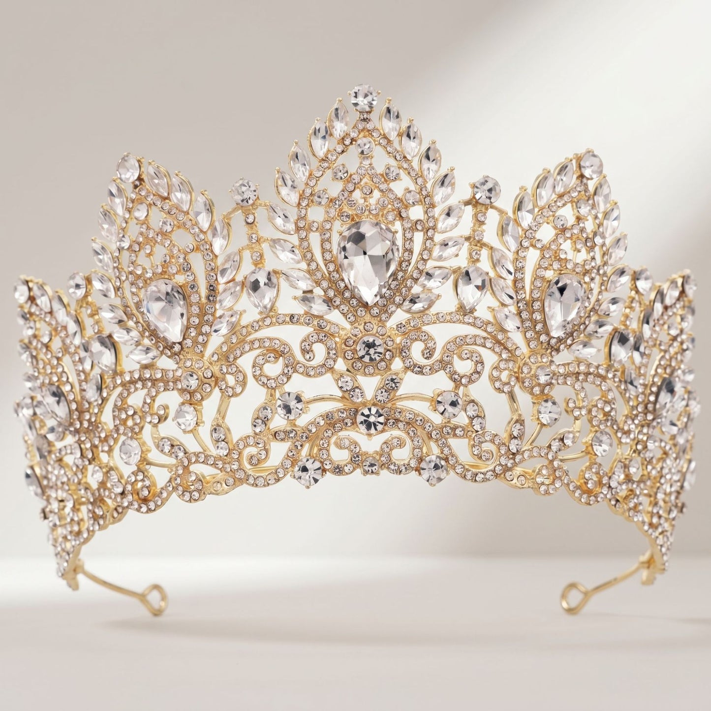Luxury Bride Crown with Rhinestones for Weddings and Pageants
