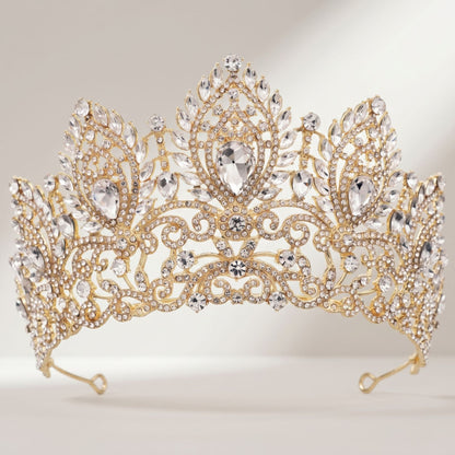 Luxury Bride Crown with Rhinestones for Weddings and Pageants